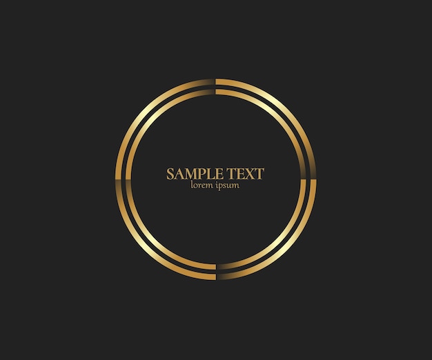 abstract golden lines in circle form design element geometric