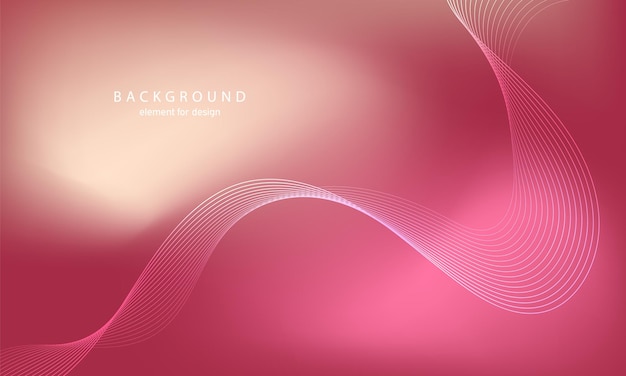 Abstract gradient background. Colorful shiny wave with lines created using blend tool.