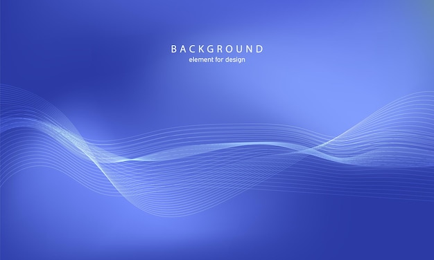 Abstract gradient background. Colorful shiny wave with lines created using blend tool.
