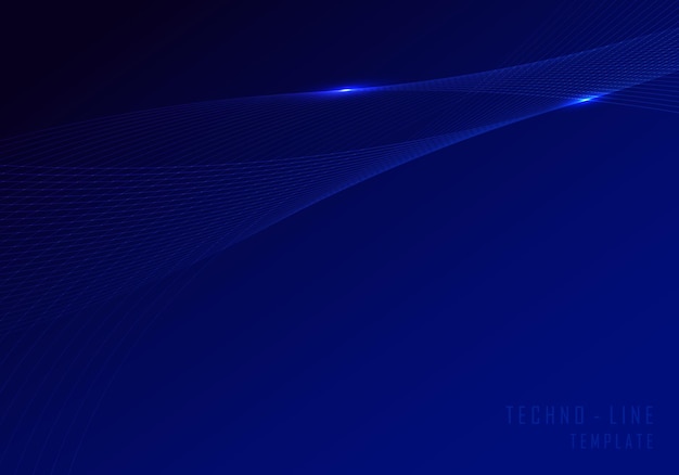 Abstract gradient blue lines futuristic of technology template