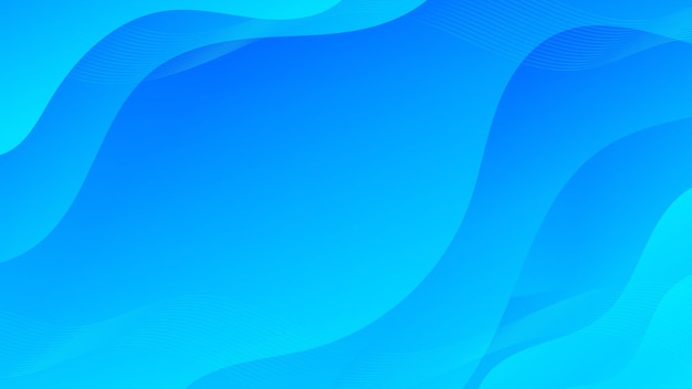 Abstract Gradient blue liquid Wave Background Vector