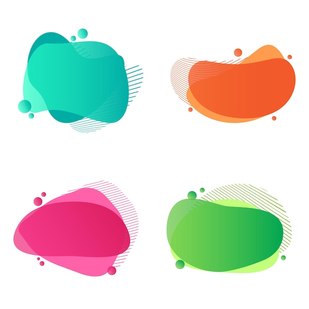 Abstract gradient color modern shapes