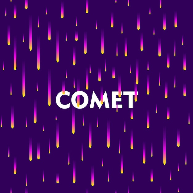Abstract gradient falling comets