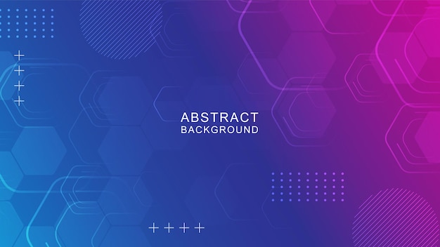 Abstract gradient geometric hexagonal background