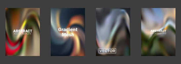 abstract gradient mesh background poster templates vector designs