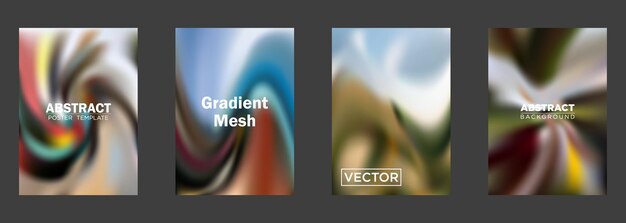 abstract gradient mesh backgrounds vector poster templates