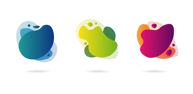 Abstract gradient modern graphic elements.
