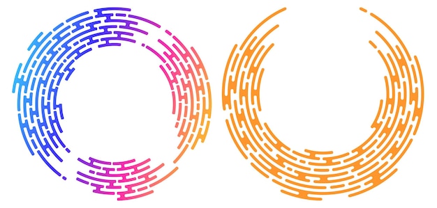 Abstract gradient swirls in digital art style dynamic shapes for design technology big data network cyberspace data flow digital visualization machine learning Design Element
