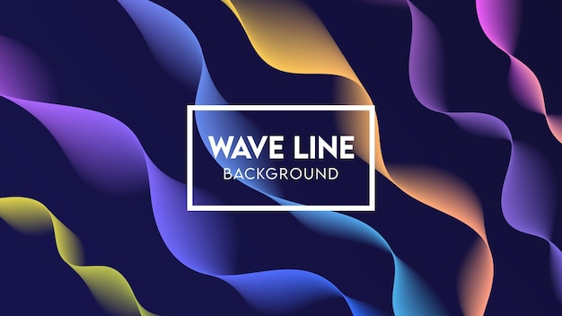 Abstract gradient wavy lines background