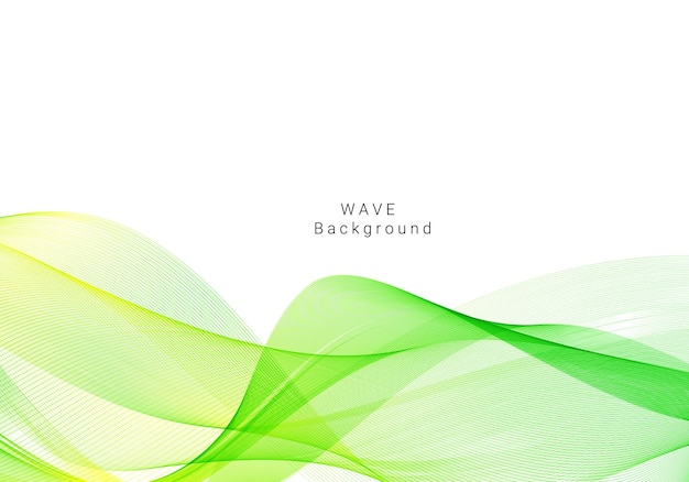 Abstract green color wave design element wavy abstract background