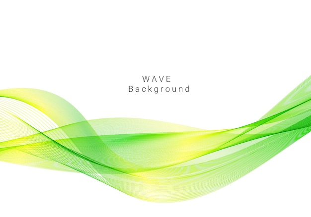 Abstract green color wave design element wavy abstract background