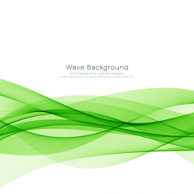 Abstract green wave background vector