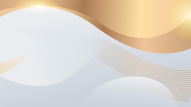 Abstract grey and gold background poster with dynamic waves technology network Vector illustration