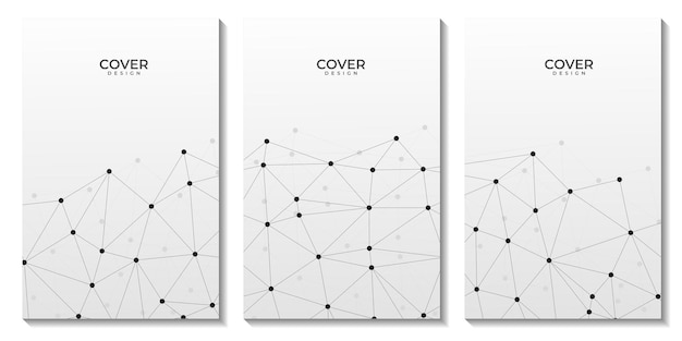 abstract grey geometric coversbackground with triangle shape pattern and molecular