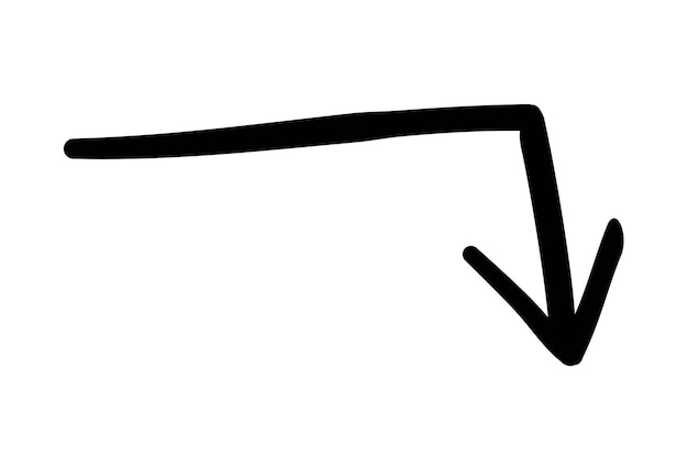 Abstract hand drawn arrow