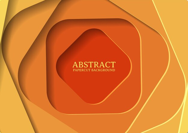 Abstract hexagon papercut design background with overlap layer, 3D hexagon papercut background