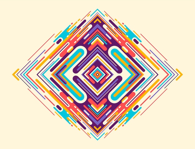 Abstract illustration with colorful geometric shapes