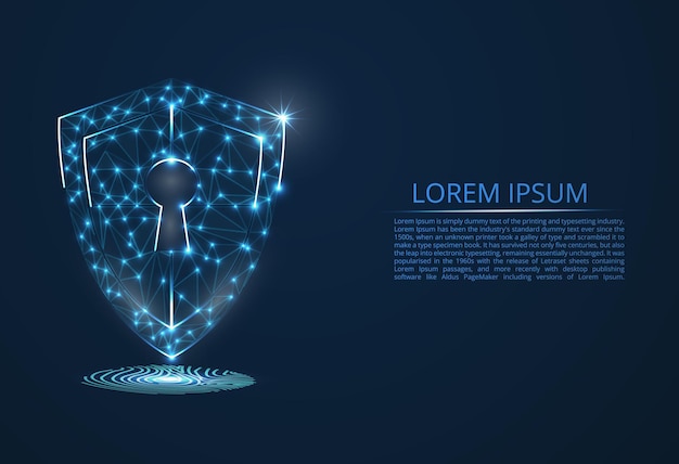 abstract image of cyber security concept illustrates the idea of cybersecurity or confidentiality