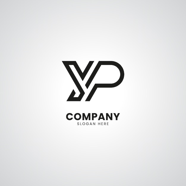 Abstract Initial Letter YP PY Modern Unique Logo Design Vector