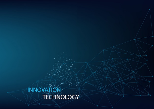 abstract innovation and technology concept with geometric concept