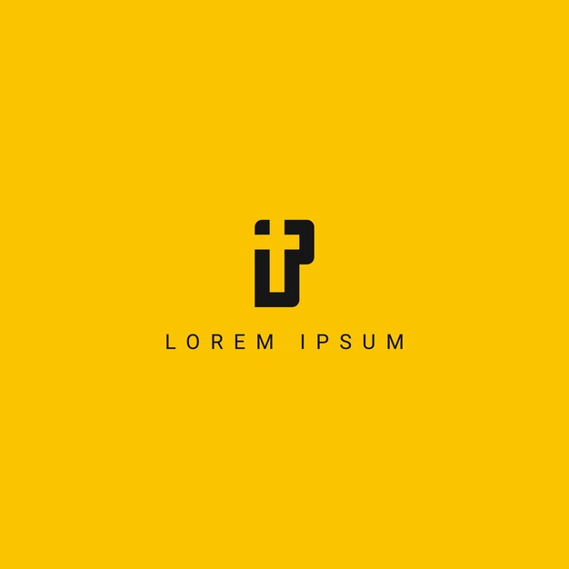 Abstract IT TI letter simple minimal style business logo design vector element