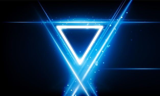Abstract Key Door open Light out technology and with neon triangles Hitech communication