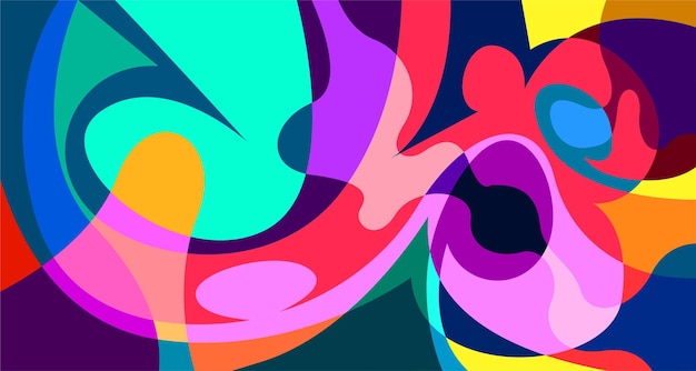 Abstract liquid shape Fluid geometric design Isolated gradient waves with geometric lines dots batik Indonesia pattern Vector illustration