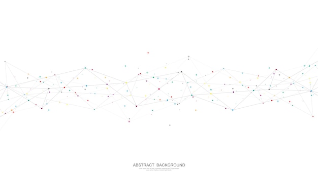 Abstract low poly background with connecting the dots and lines