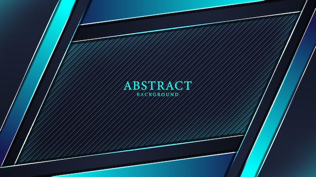Abstract Luxury Background with Blue Black Neon Light Effect