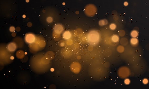 Abstract magical background with bokeh lights effect 