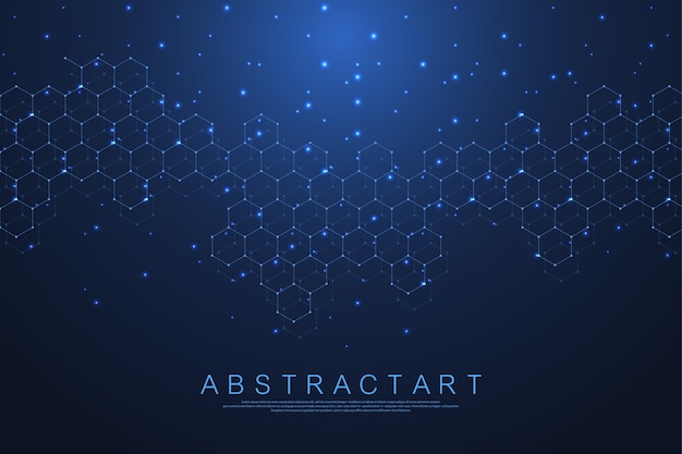 Abstract medical background concept with hexagons.