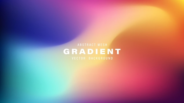 abstract mesh gradient vector background design template colors red orange yellow green