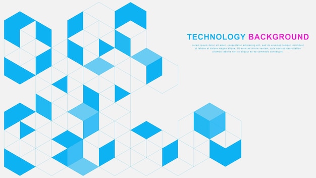 Abstract minimal geometric with simple blue color shape on white background