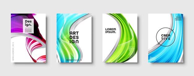 Abstract modern background geometric shapes and lines colorful gradient eps vector