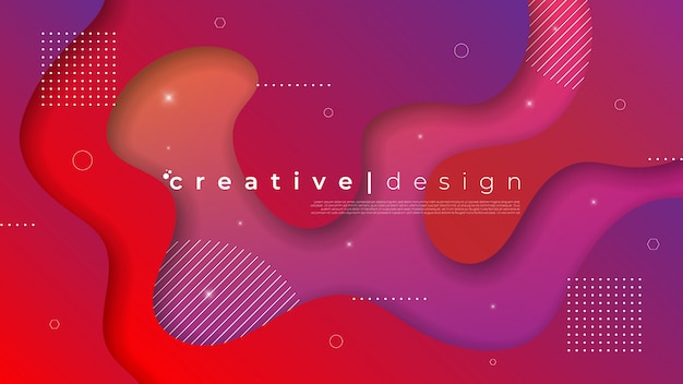 abstract modern background with fluid liquid element and gradient color.