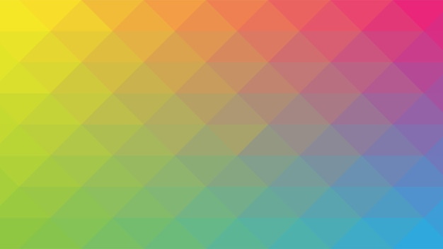 Abstract Modern Background with Vibrant Rainbow Color Gradient and Lowpoly Mosaic Element