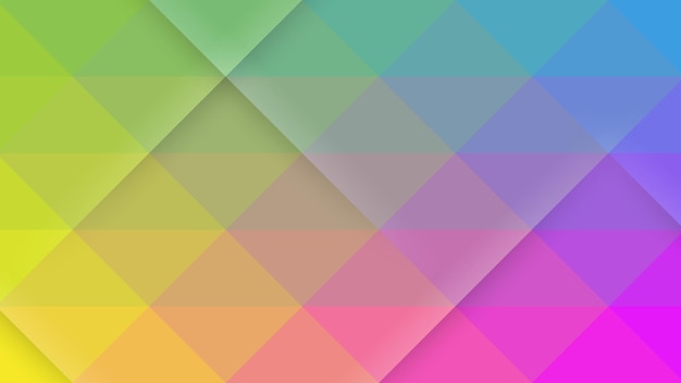 Abstract Modern Background with Vibrant Rainbow Color Gradient and Lowpoly Mosaic Element
