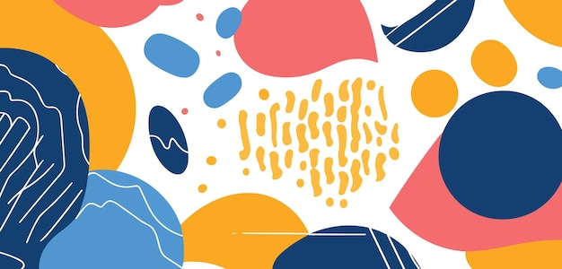 Abstract modern composition with geometric shapes and lines Vector illustration in flat style
