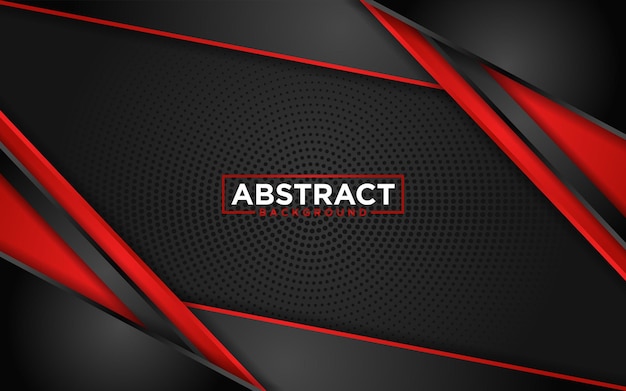 Abstract modern dark gradient texture background combined with futuristic red lines