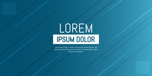 abstract modern of blue and turquoise lines with shadow on gradient background