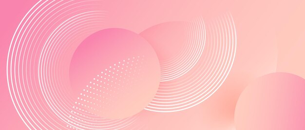 Abstract modern pink background with circular elements