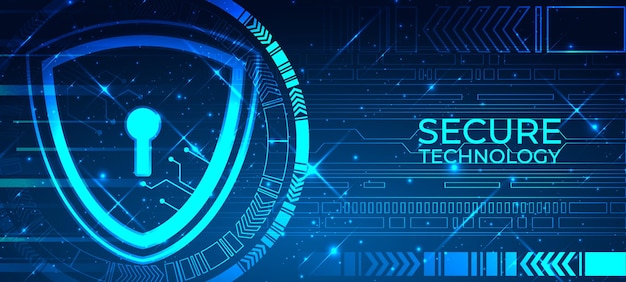 Abstract Modern Secure Technology Background