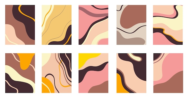 abstract modern templates with nude neutral tones