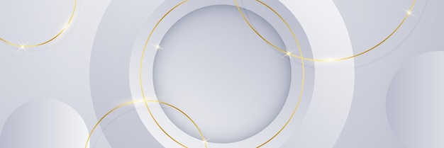 Abstract modern white gold lines background vector illustration