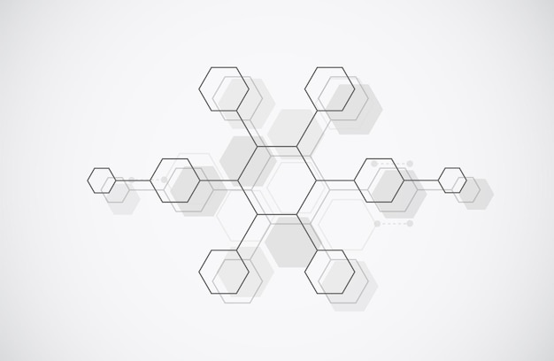 Abstract molecule structure tech background Medical design Science template wallpaper