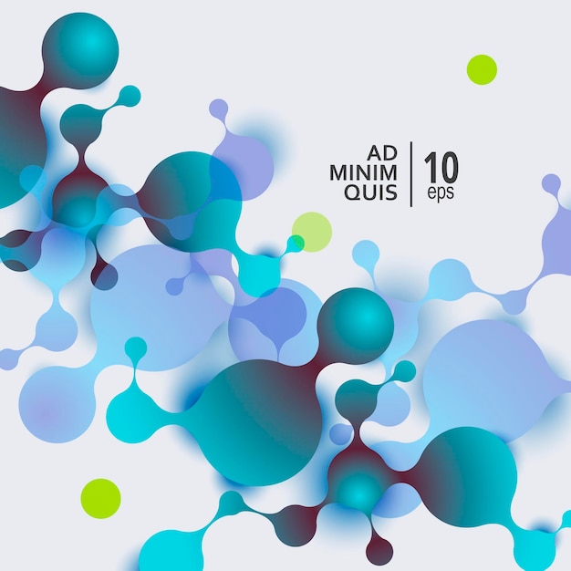 Abstract molecules background with cells