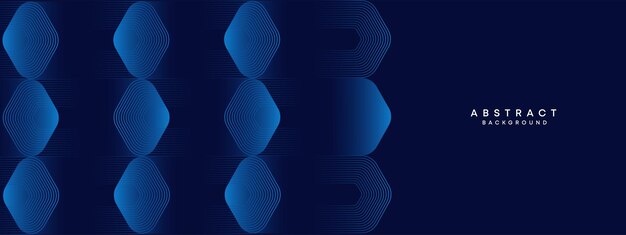 Abstract Navy Blue Geometric Featuring Line Backdrop with Gradient Shapes Background Presentations