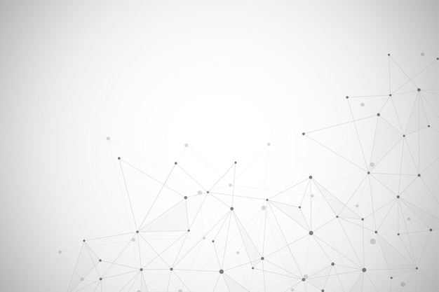 Abstract network connection of dots and lines background