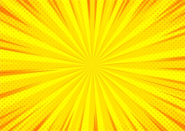 Abstract Orange Comic cartoon style halftone zoom