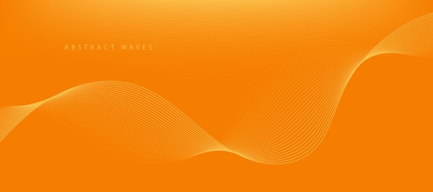 abstract orange gradient background with waves
